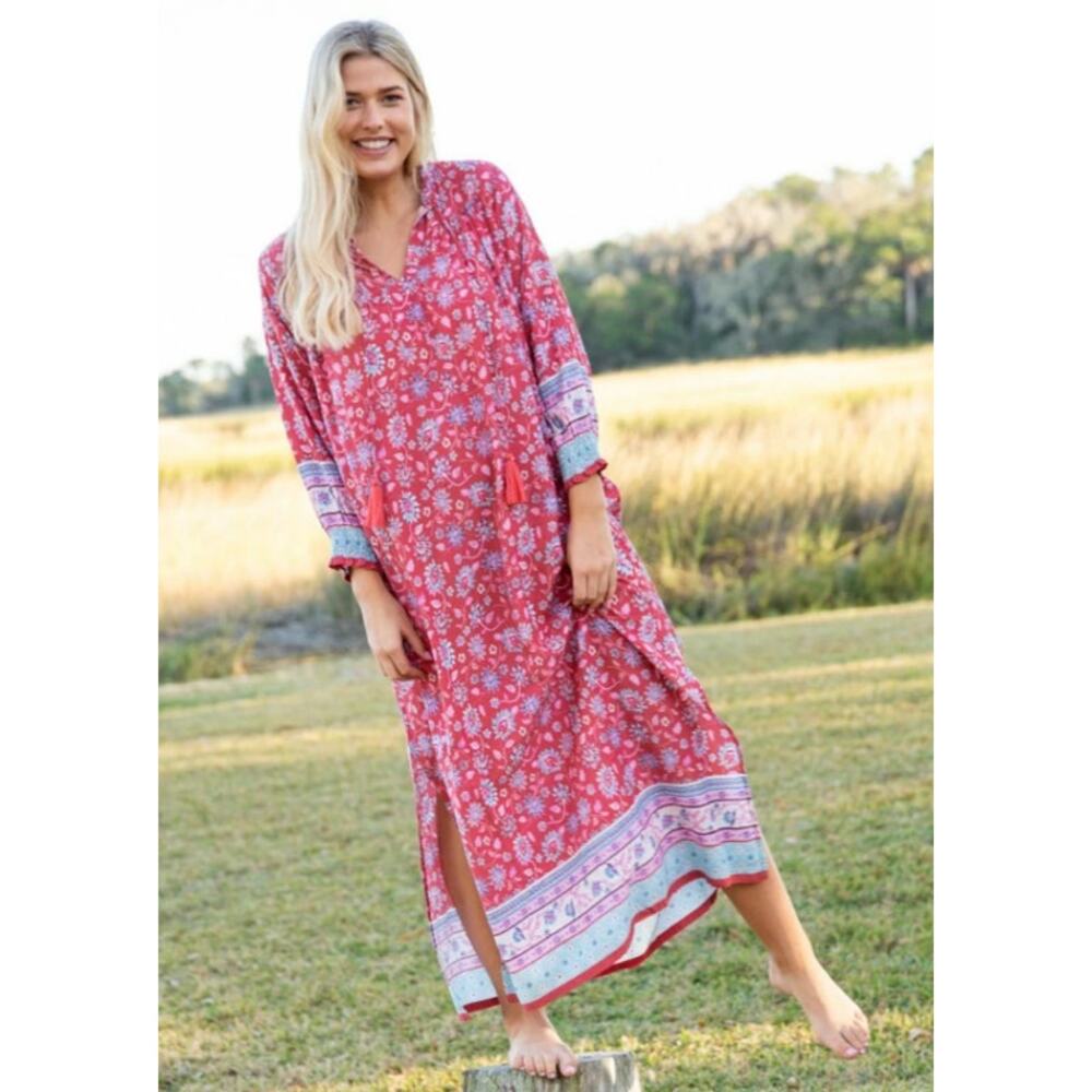 NATURAL LIFE Red Floral Maxi Dress